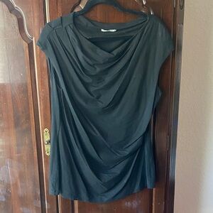 MM Lafleur Mirren Black Draped Blouse